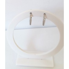 Σκουλαρίκια Λευκά 14Κ μεγάλοι κρίκοι (E289)